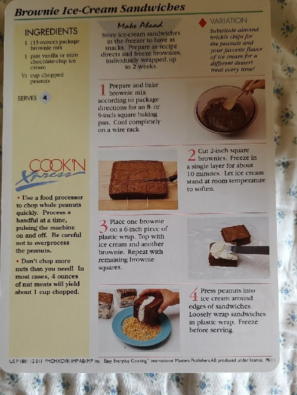 Recipe Card Box with Multicolor Divider Tabs. Over 100 Recipes